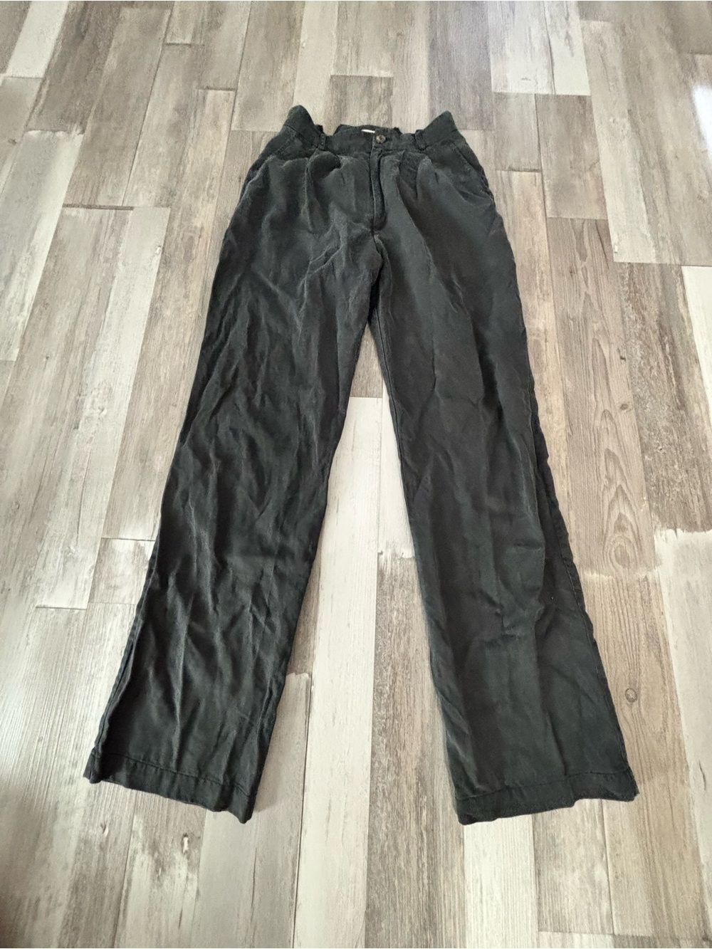 Reformation Black Wide-Leg Chinos